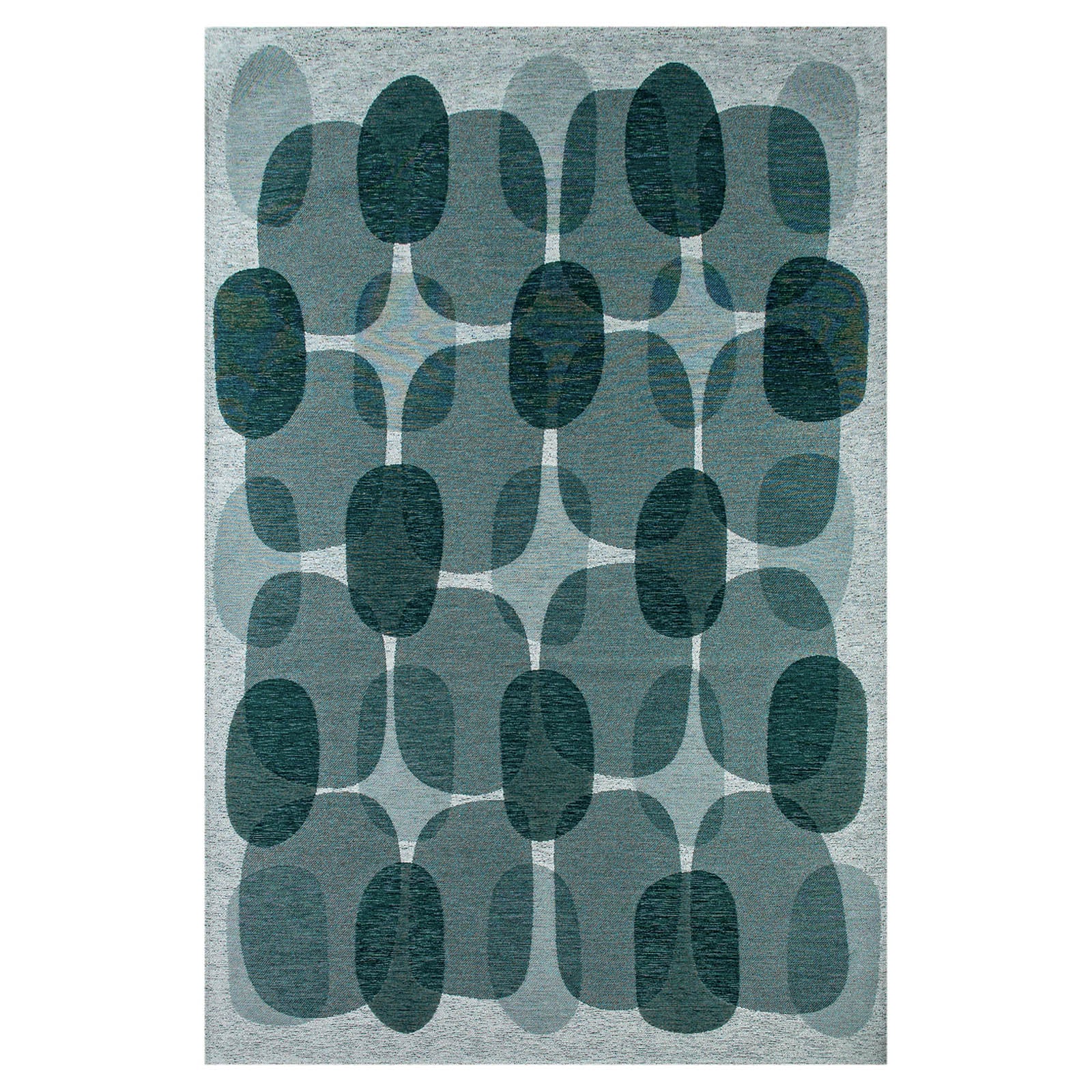 Lola&Moi vloerkleed Green Eggs - turquoise - 240x340cm