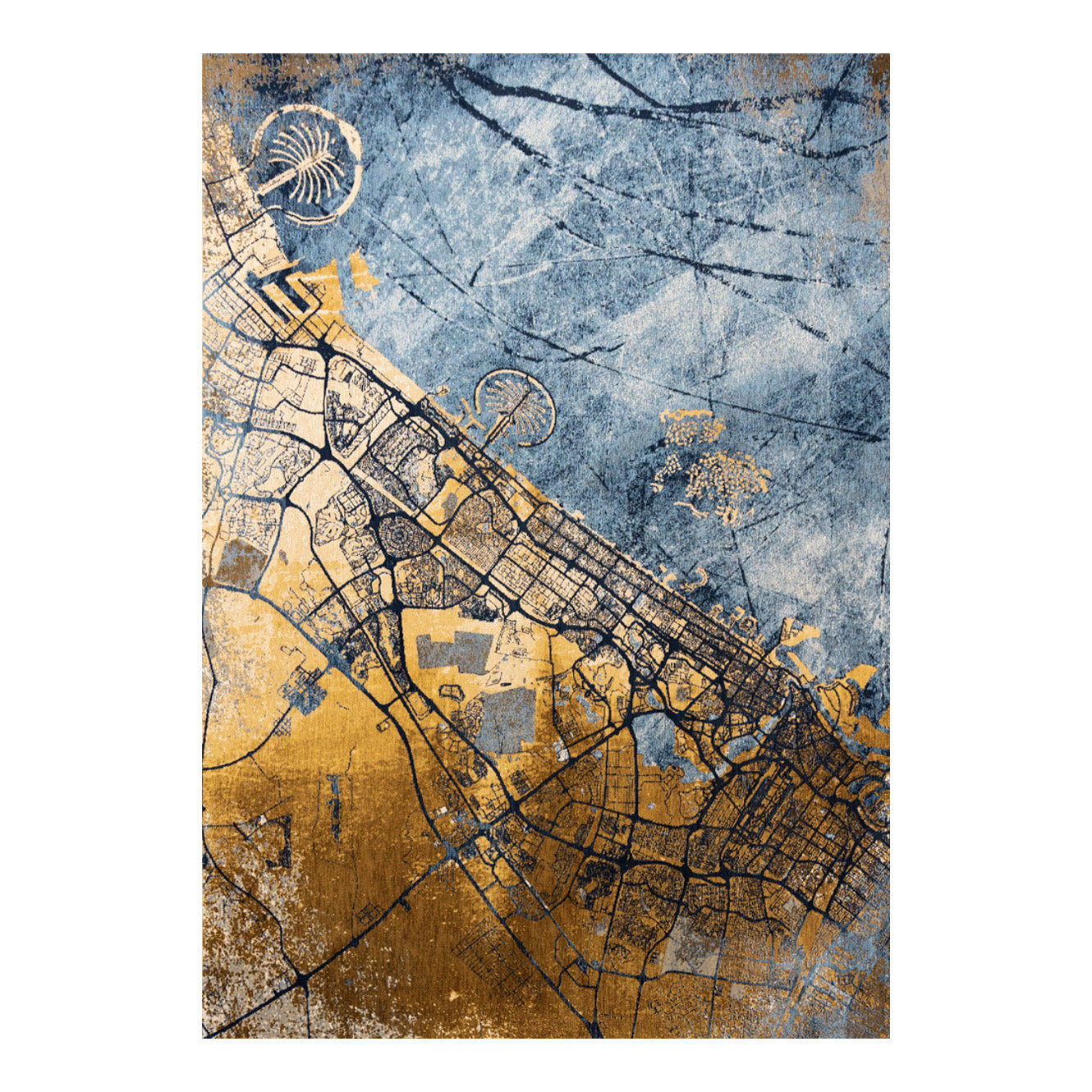 Louis De Poortere vloerkleed Gold Sea - multicolor - 280x390cm