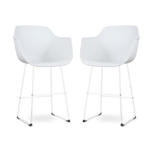 Nolon Nino-Puk barkruk wit – wit onderstel – 75 cm – set van 2 Nolon Nino-Puk barkruk wit – wit onderstel – 75 cm – set van 2