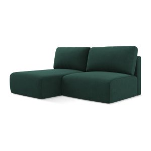 LaMiaSofa hoekbank links Ostia – textuurstof – flessengroen – 210x149x LaMiaSofa hoekbank links Ostia – textuurstof – flessengroen – 210x149x