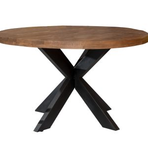 Livingfurn eetkamertafel Sturdy Round – bruin – 120x120x78 Livingfurn eetkamertafel Sturdy Round – bruin – 120x120x78
