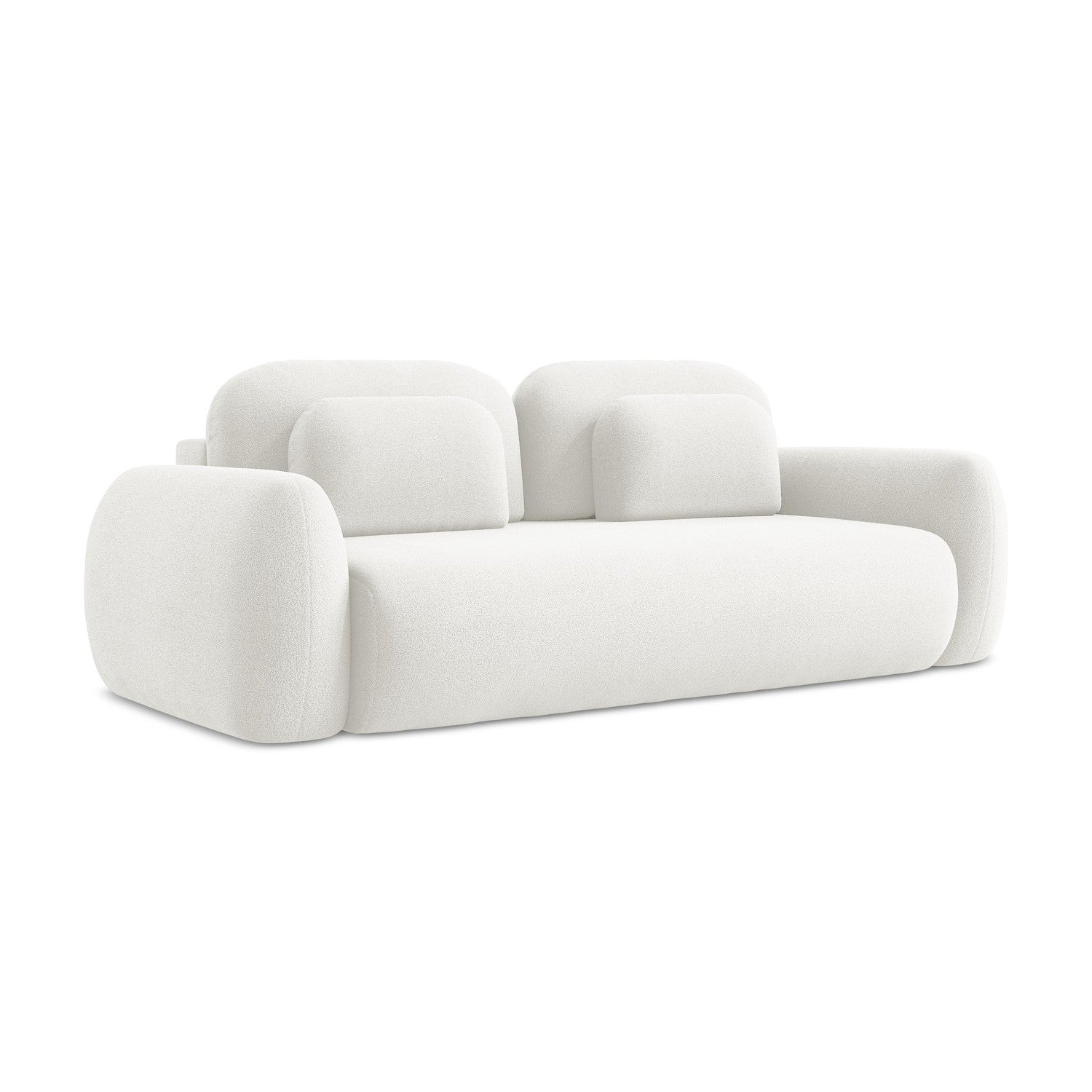 LaMiaSofa 3-zits slaapbank Ferretti - bouclé - wit - 266x121x95