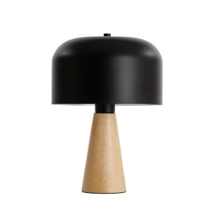 Luqaza tafellamp Aimo – zwart – Ø25cm Luqaza tafellamp Aimo – zwart – Ø25cm
