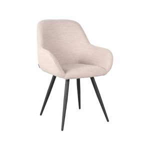 LABEL51 Eetkamerstoel Fender – Naturel Bouclé – Set van 2