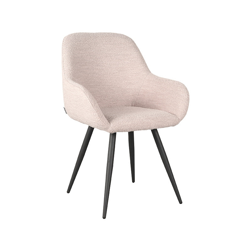 LABEL51 Eetkamerstoel Fender - Naturel Bouclé - Set van 2