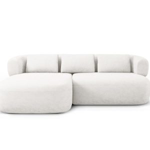 Micadoni linker hoekbank Jenny 5-zits, chenille lichtbeige – 145x200x7 Micadoni linker hoekbank Jenny 5-zits, chenille lichtbeige – 145x200x7