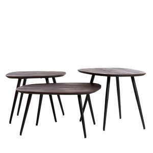 Light & Living salontafel VIEJO – 62x42x38cm – bruin – Set van 3 Light & Living salontafel VIEJO – 62x42x38cm – bruin – Set van 3