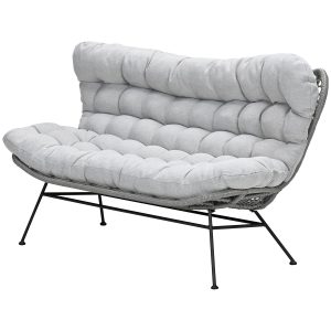 Libelle wicker relax tuinbank – taupe – valley sand