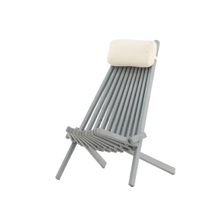 Nest outdoor Bastian houten tuin loungestoel grijs – met hoofdkussen Nest outdoor Bastian houten tuin loungestoel grijs – met hoofdkussen