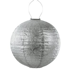 Lumiz solar lampion – tigres rond – 40 cm – zilver Lumiz solar lampion – tigres rond – 40 cm – zilver