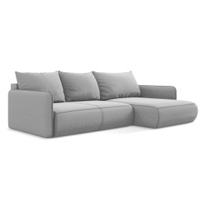 LaMiaSofa hoekbank rechts Palermo – velours – grijs – 240x148x86 LaMiaSofa hoekbank rechts Palermo – velours – grijs – 240x148x86