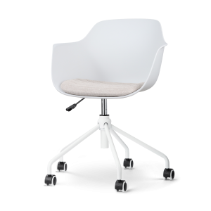 Nolon Nout-Liz Bureaustoel Wit – Beige Kussen – Wit Onderstel Nolon Nout-Liz Bureaustoel Wit – Beige Kussen – Wit Onderstel