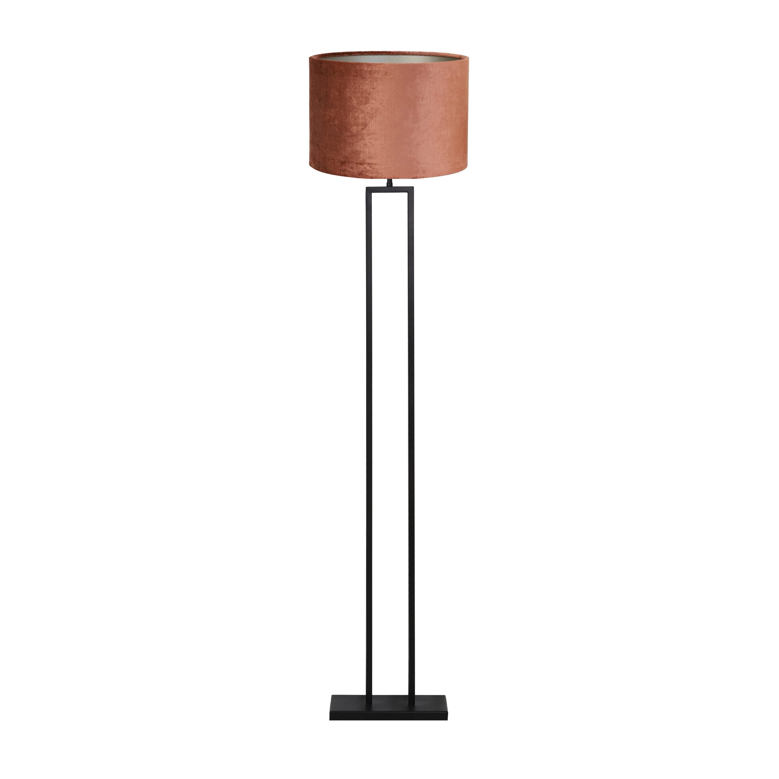 Light & Living vloerlamp Shiva/Gemstone - zwart, terra - 40x40x170cm