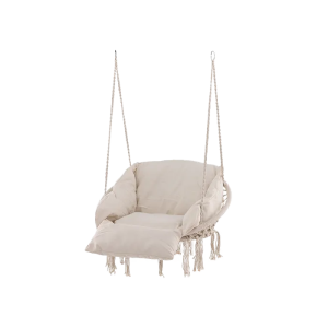 Nest outdoor Leah katoenen tuin hangstoel beige – met zitkussen Nest outdoor Leah katoenen tuin hangstoel beige – met zitkussen