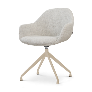 Nolon Nola-Mae draaibare eetkamerstoel beige gemêleerd beige onderstel Nolon Nola-Mae draaibare eetkamerstoel beige gemêleerd beige onderstel