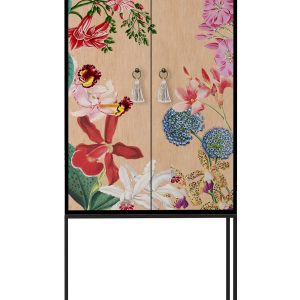 Kast dressoir met 2 deuren van MDF met EXOTIC ORCHODEA patroon Kast dressoir met 2 deuren van MDF met EXOTIC ORCHODEA patroon