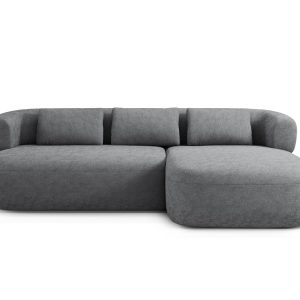 Micadoni rechter hoekbank Jenny 5-zits, chenille donkergrijs – 145×225 Micadoni rechter hoekbank Jenny 5-zits, chenille donkergrijs – 145×225