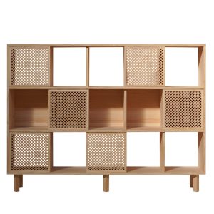 Naan Furniture Boekenkast Porter – Ongelakt massief hout – Natuurlijk Naan Furniture Boekenkast Porter – Ongelakt massief hout – Natuurlijk