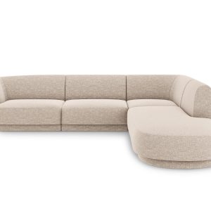 Micadoni rechter hoekbank Miley 6-zits, structurele stof beige – 248×2 Micadoni rechter hoekbank Miley 6-zits, structurele stof beige – 248×2