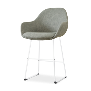 Nolon Nino-Mae Barkruk Saliegroen – met Armleuning – Wit – 65 cm