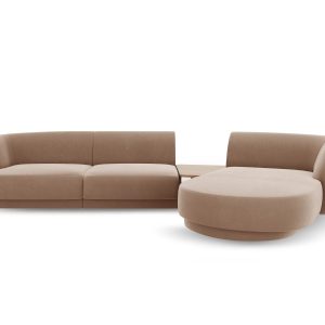 Micadoni Rechte modulaire bank Miley 3-zits, flueel, cappuccino – 178x Micadoni Rechte modulaire bank Miley 3-zits, flueel, cappuccino – 178x