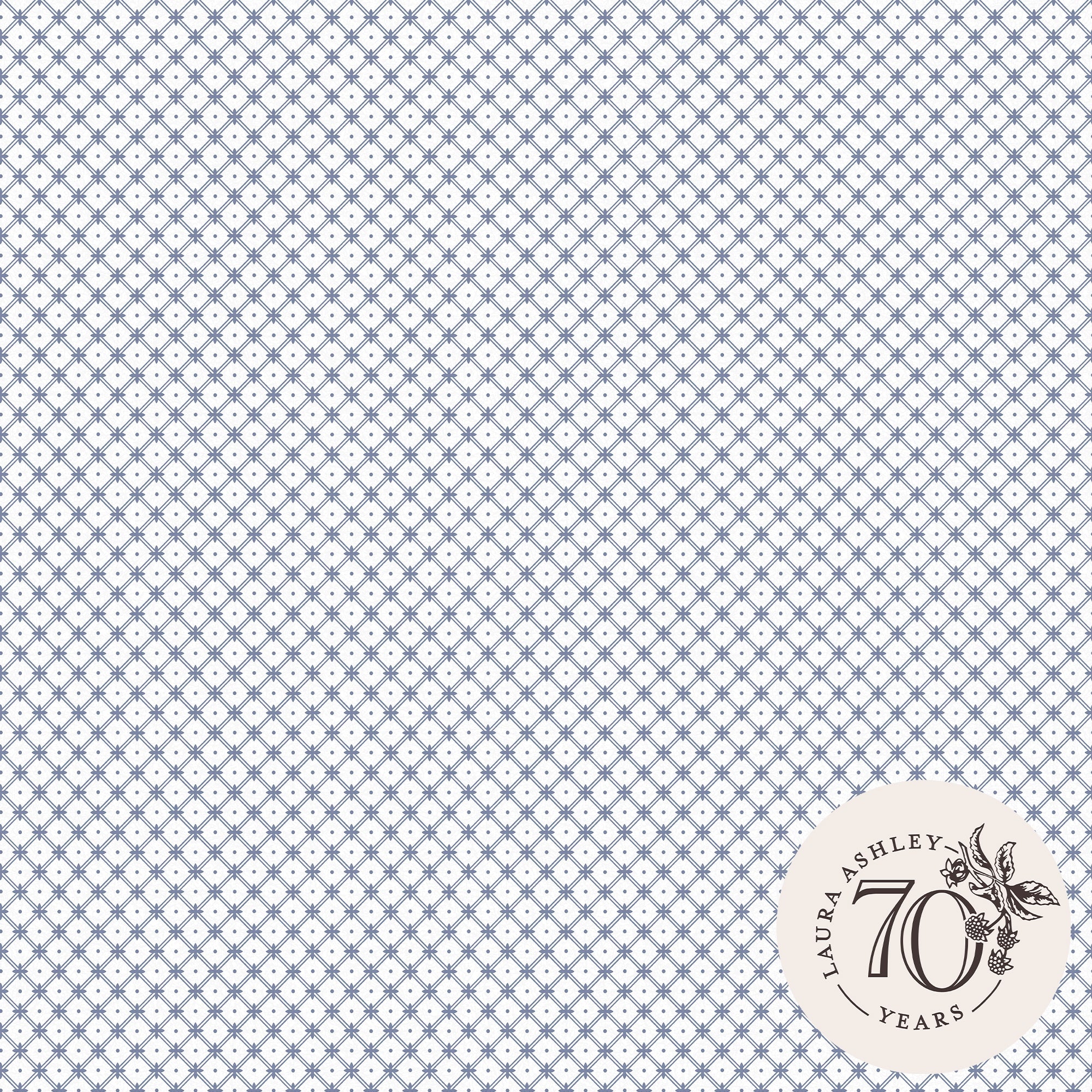 Laura Ashley Vliesbehang - Wickerwork Dark Seaspray Blue - Blauw 10mx5