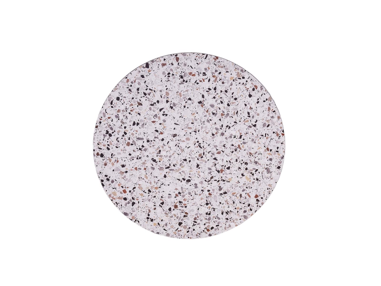 MaximaVida rond tafelblad Lucca 58 cm - HPL terrazzo look