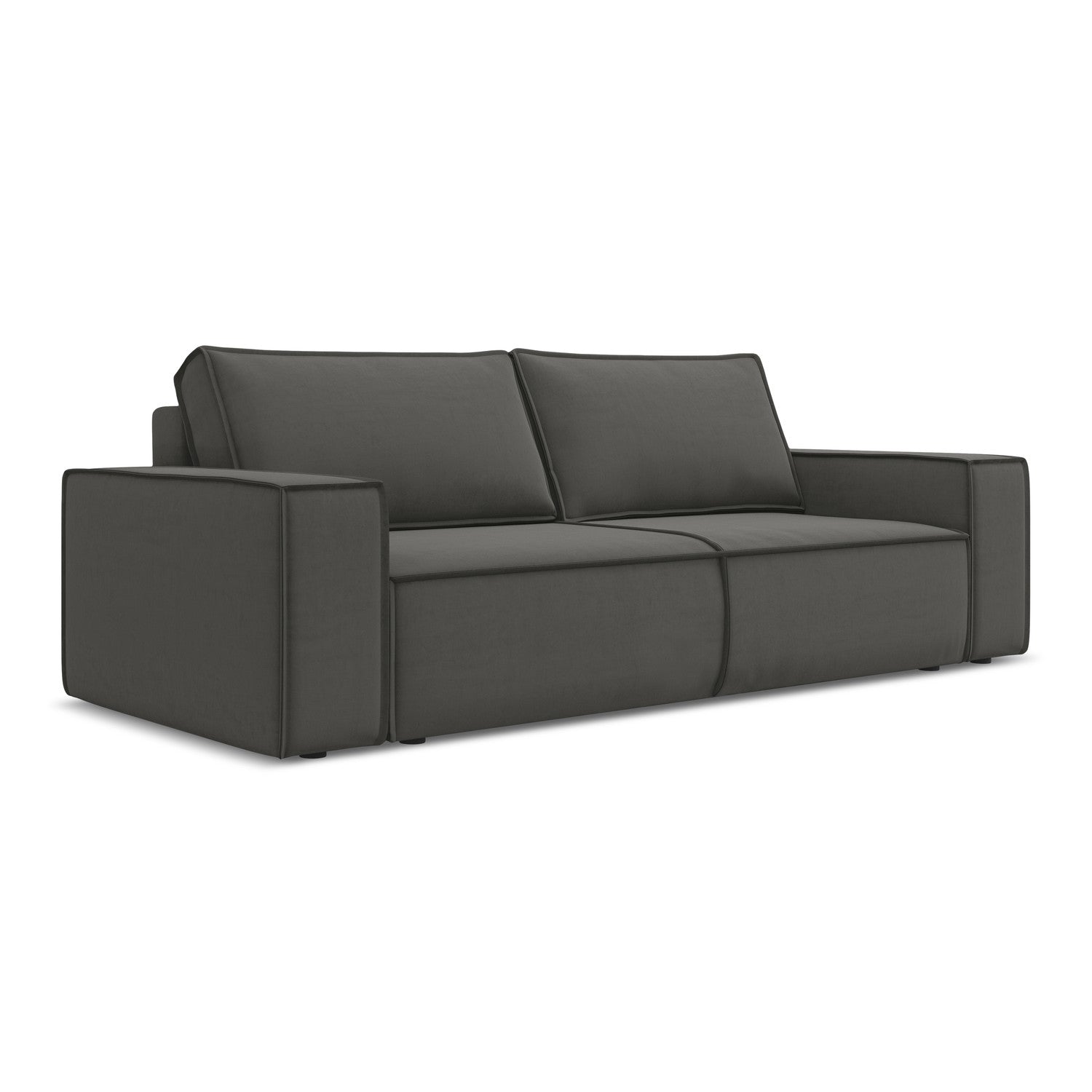 LaMiaSofa 3-zits slaapbank Livorno - velours - staal - 255x105x85