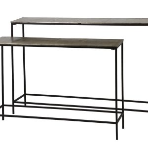 Light & Living side HARTSVILLE – 119x25x80.5cm – brons – Set van 2