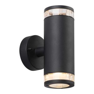 Nordlux Birk Wandlamp Buiten – Ø9cm – 2-lichts GU10 – IP44 – Zwart Nordlux Birk Wandlamp Buiten – Ø9cm – 2-lichts GU10 – IP44 – Zwart