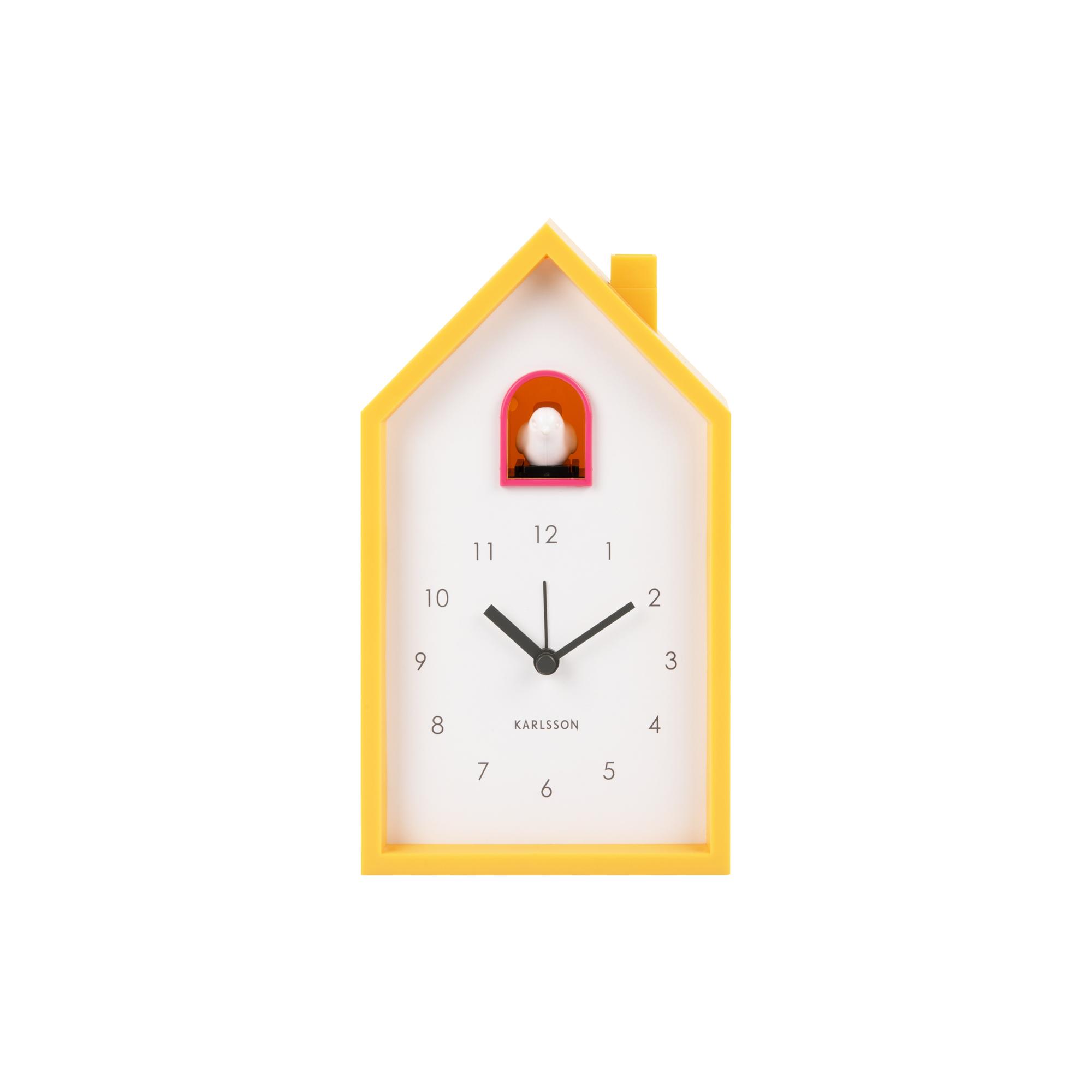 Karlsson wekker Modern Cuckoo - geel - 6x12x20cm - Vaderdag - Vaderdag