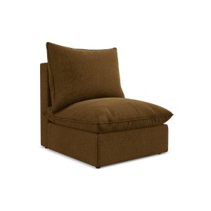 LaMiaSofa Bankmodule midden Ravenna – velours – mosterd – 75x90x77