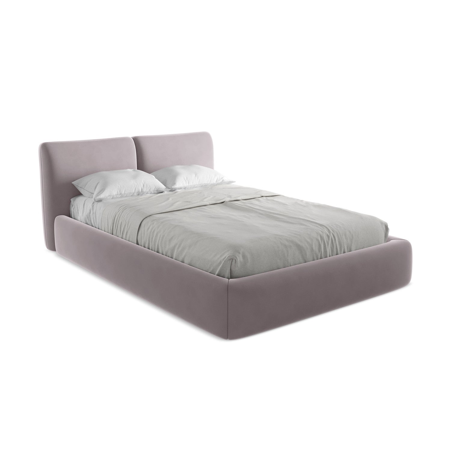 LaMiaSofa Bed met opbergruimte Milano - velours - lavendel - 160x228x8