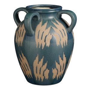 Mica Decorations Caldo Vaas – L28 x B28 x H36 cm – Keramiek – Donkerbl Mica Decorations Caldo Vaas – L28 x B28 x H36 cm – Keramiek – Donkerbl