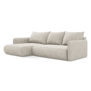 LaMiaSofa hoekbank links Palermo – chenille stof – zilver – 240x148x86 LaMiaSofa hoekbank links Palermo – chenille stof – zilver – 240x148x86