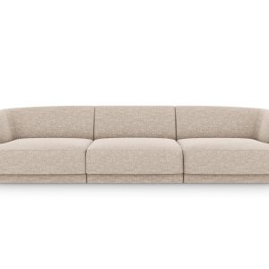 Micadoni Bank Miley 3-zits, structurele stof beige – 90x255x70cm Micadoni Bank Miley 3-zits, structurele stof beige – 90x255x70cm