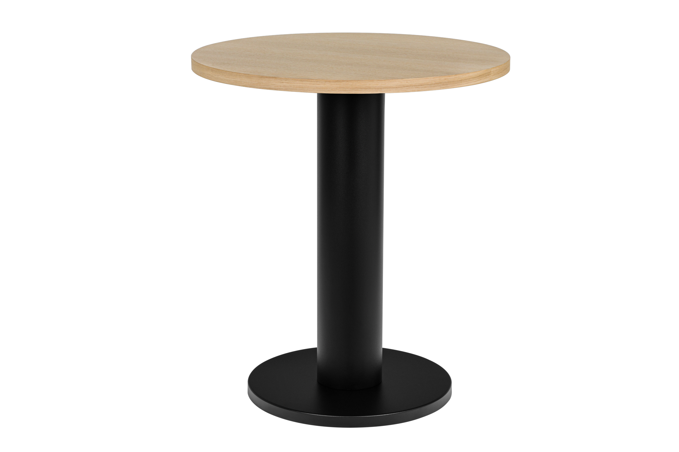 noo.ma Sool Café tafel small - rond eiken fineer Ø65 cm, stalen onders