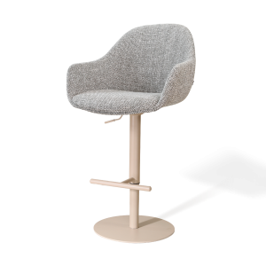 Nolon Niva-Mae tulp barkruk grijs blend verstelbaar – beige poten Nolon Niva-Mae tulp barkruk grijs blend verstelbaar – beige poten