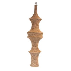 MÔMÉ Hanglamp Zazu – zand – viscose – Ø 34 cm / H 120 cm – fishnet des MÔMÉ Hanglamp Zazu – zand – viscose – Ø 34 cm / H 120 cm – fishnet des