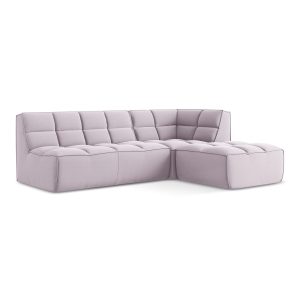 LaMiaSofa Modulaire hoekbank rechts Belluno – velours – lavendel – 258 LaMiaSofa Modulaire hoekbank rechts Belluno – velours – lavendel – 258