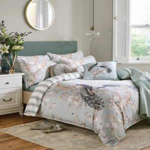 Laura Ashley Dekbedovertrek lits-jumeaux Belvedere Duckegg 230cm x 220 Laura Ashley Dekbedovertrek lits-jumeaux Belvedere Duckegg 230cm x 220