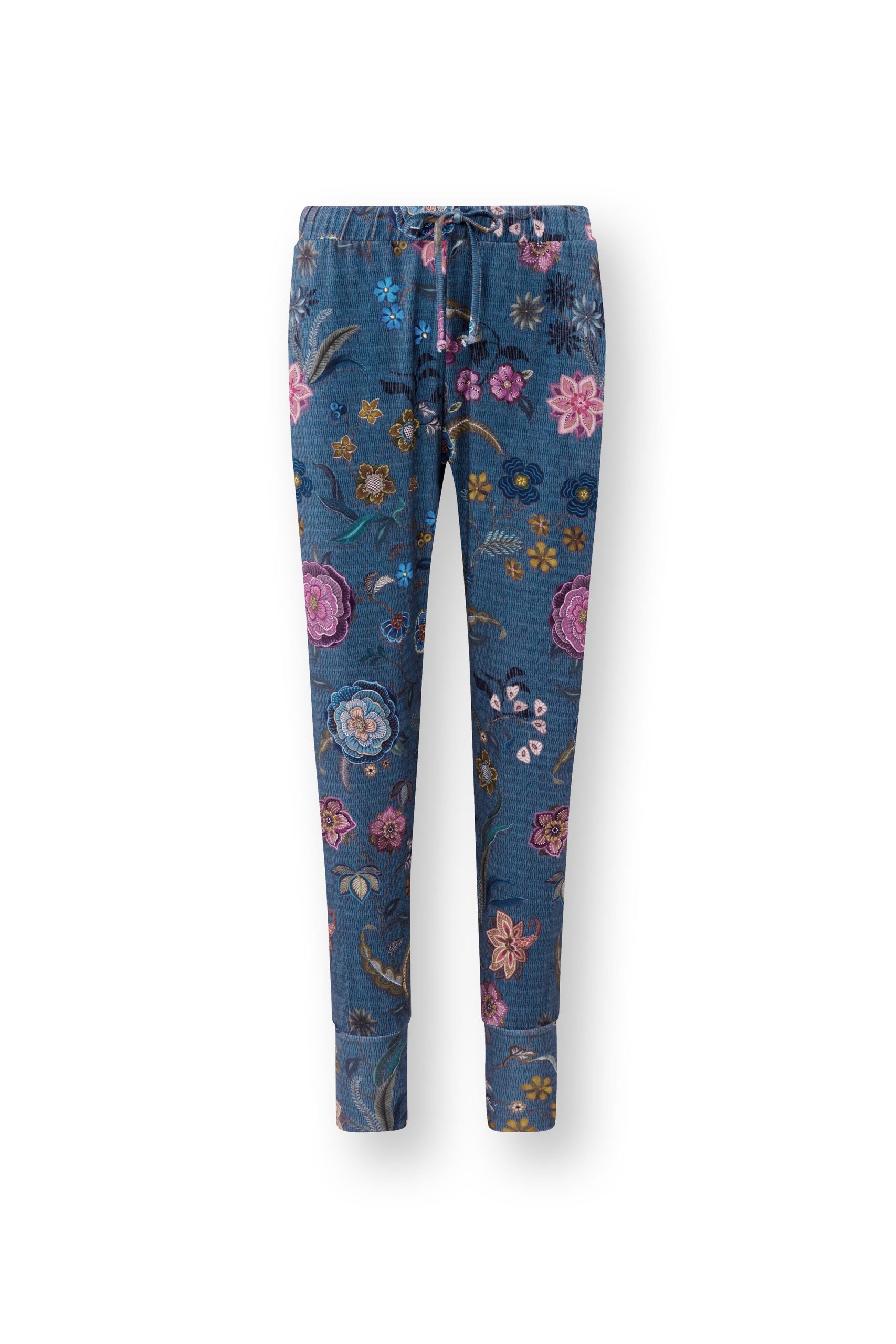 Pip Studio - Bobien Pyjama Broek Dames - Coco Flower - Blauw - L
