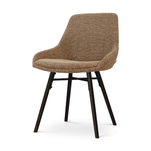 Nolon Nena-Isa eetkamerstoel bruin blend – zwart houten onderstel Nolon Nena-Isa eetkamerstoel bruin blend – zwart houten onderstel