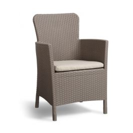 Allibert Miami tuinstoel cappuccino – 62 x 60 x 89