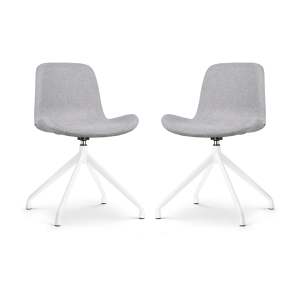 Nolon Nola-Fé Draaibare Eetkamerstoelen Set van 2 Lichtgrijs – Wit Nolon Nola-Fé Draaibare Eetkamerstoelen Set van 2 Lichtgrijs – Wit