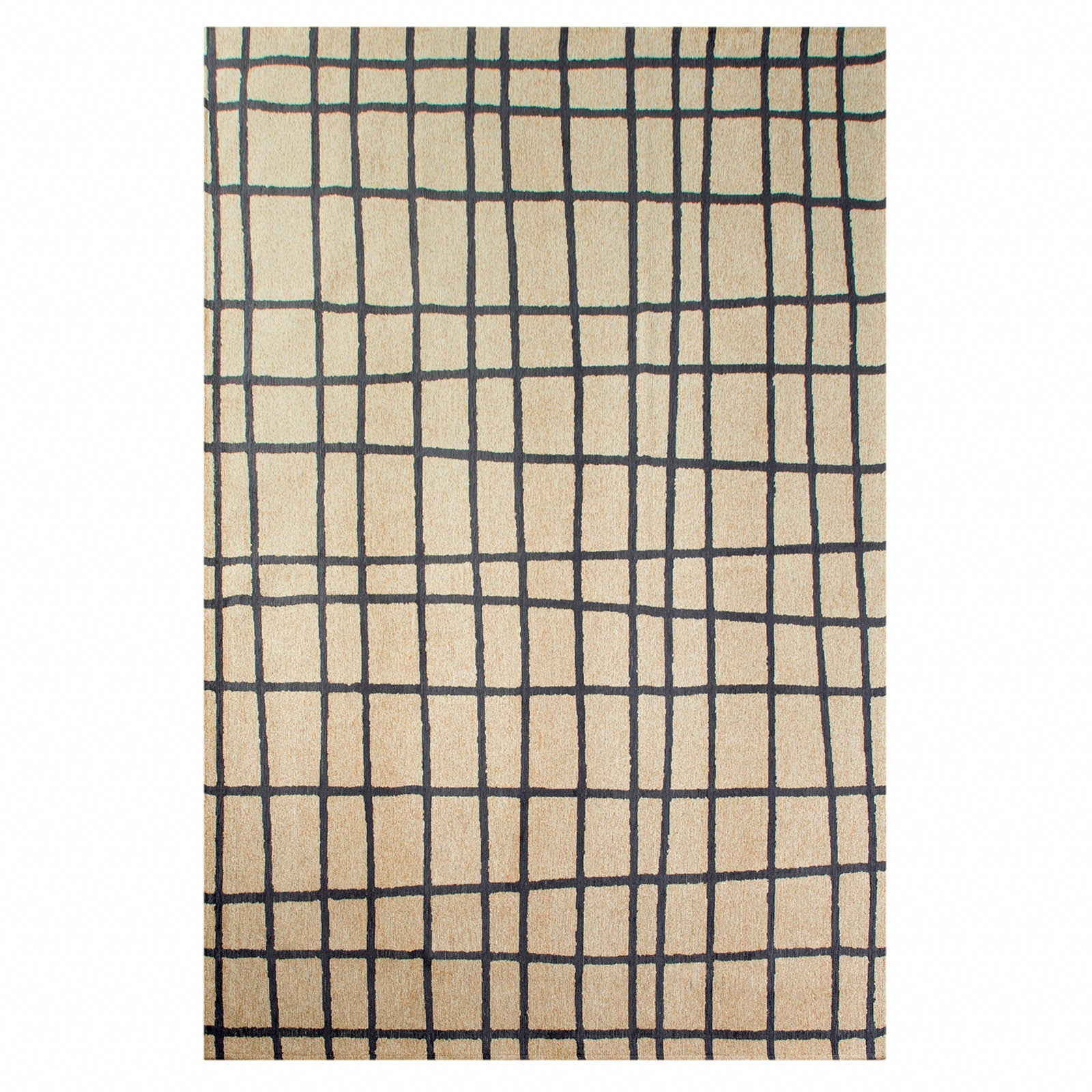 Lola&Moi vloerkleed Creamy Black - zilver - 170x240cm