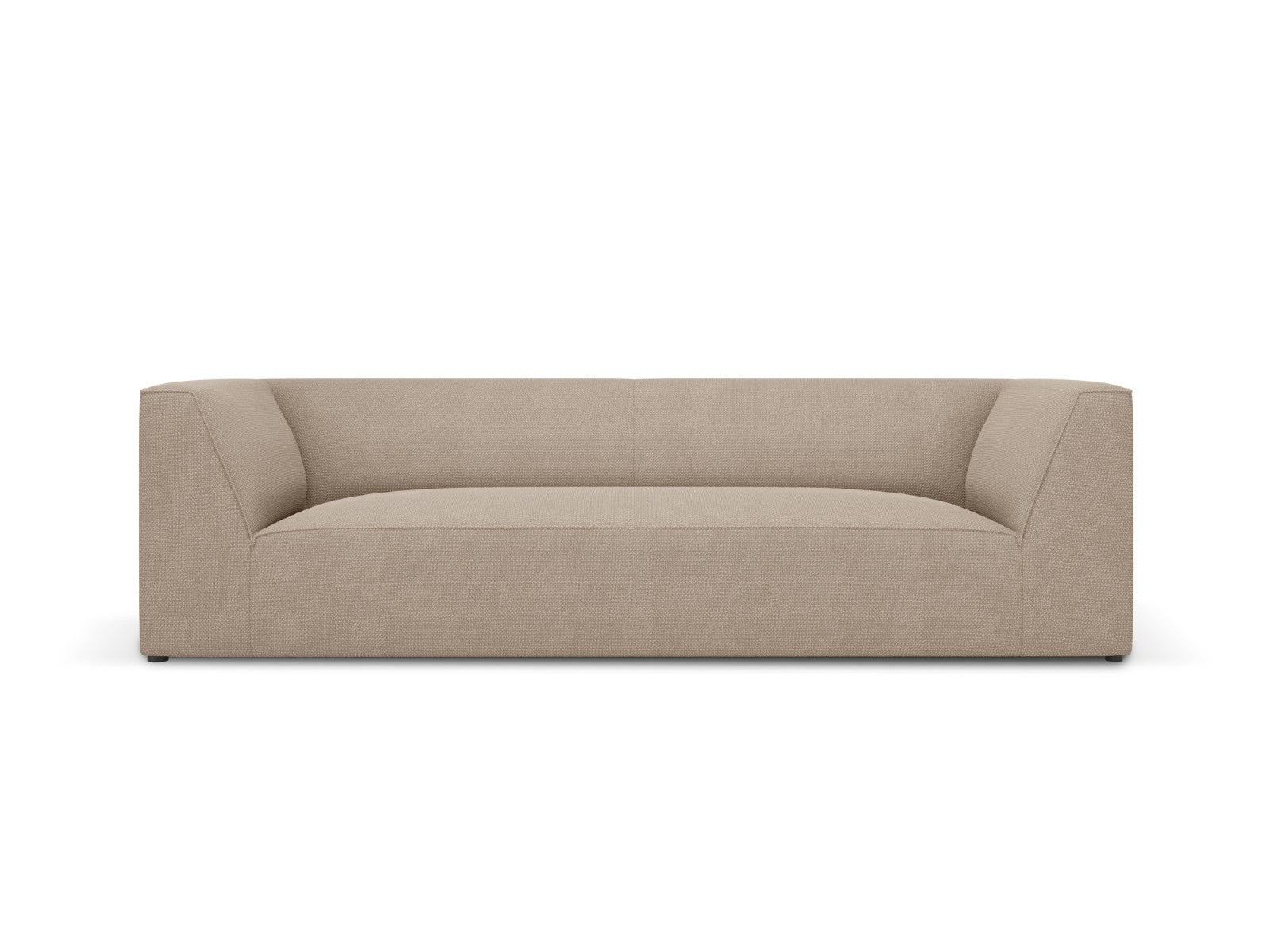 Micadoni Bank Ruby 3-zits, structurele stof, donkerbeige - 93x232x69cm