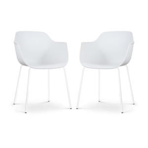 Nolon Nora-Puk Eetkamerstoelen Set van 2 – Wit – Wit Onderstel Nolon Nora-Puk Eetkamerstoelen Set van 2 – Wit – Wit Onderstel