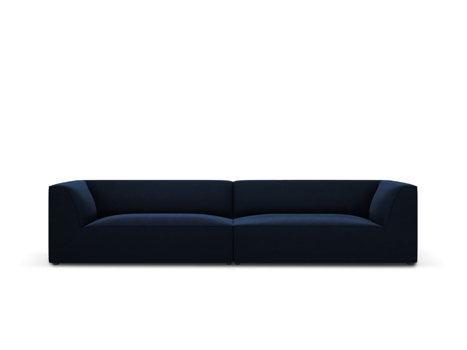 Micadoni Bank Ruby 4-zits, flueel, koningsblauw - 93x302x69cm