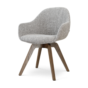Nolon Noor-Mae draaibare eetkamerstoel grijs blend – walnoot houten on Nolon Noor-Mae draaibare eetkamerstoel grijs blend – walnoot houten on